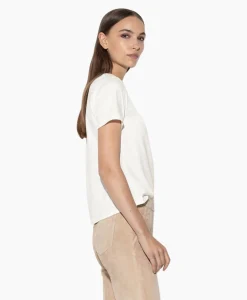 Shop T-Shirt Korte Mouw 398113/7799-0 Off White Dames T-Shirts & Tops