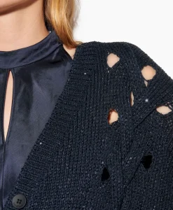 New Vest 498220/5894-0 Donker Blauw Dames Vesten