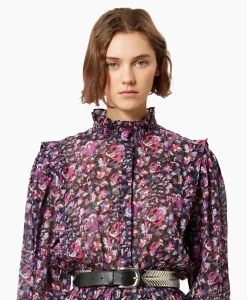 Cheap Marant Etoile Maxi Jurk Galoa-Ga Blauw Dames Jurken