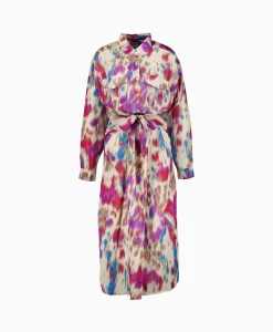 Best Sale Marant Etoile Maxi Jurk Nesly-Gb Beige Dames Jurken