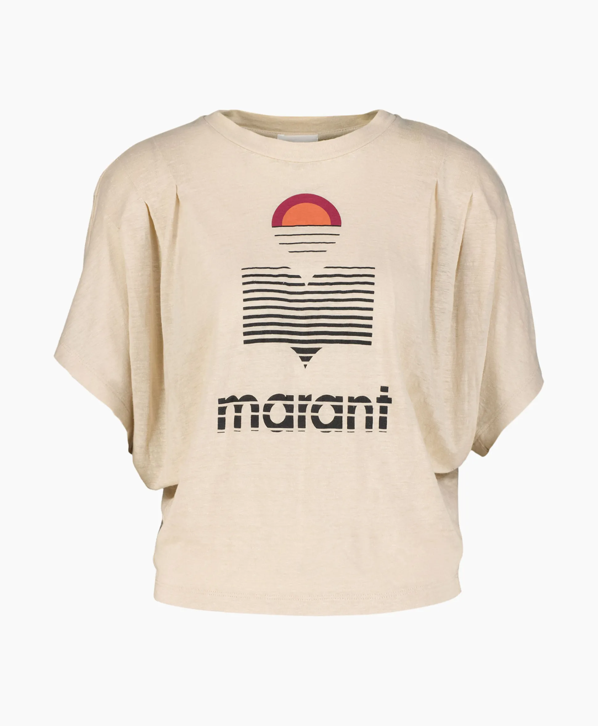 Outlet Marant Etoile T-Shirt Korte Mouw Kyanza-Gc Ecru Dames T-Shirts & Tops