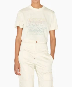 New Marant Etoile T-Shirt Korte Mouw Ziliani-Ga Ecru Dames T-Shirts & Tops