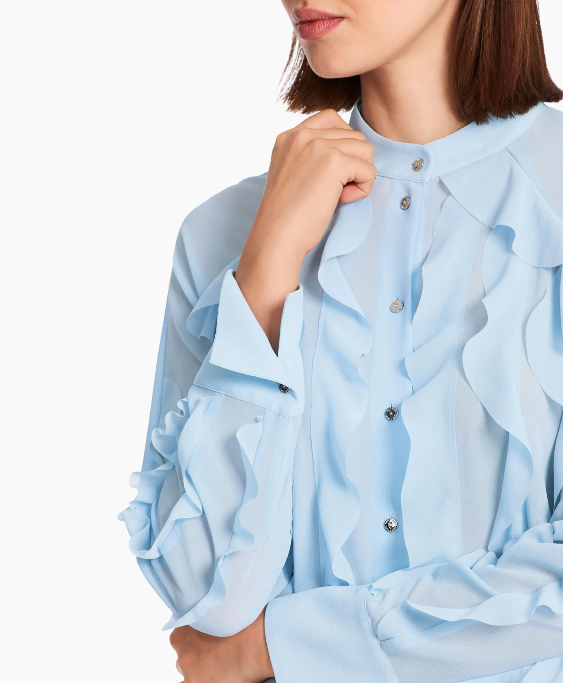 Hot Blouse Wc 51.27 W44 Licht Blauw Dames Blouses