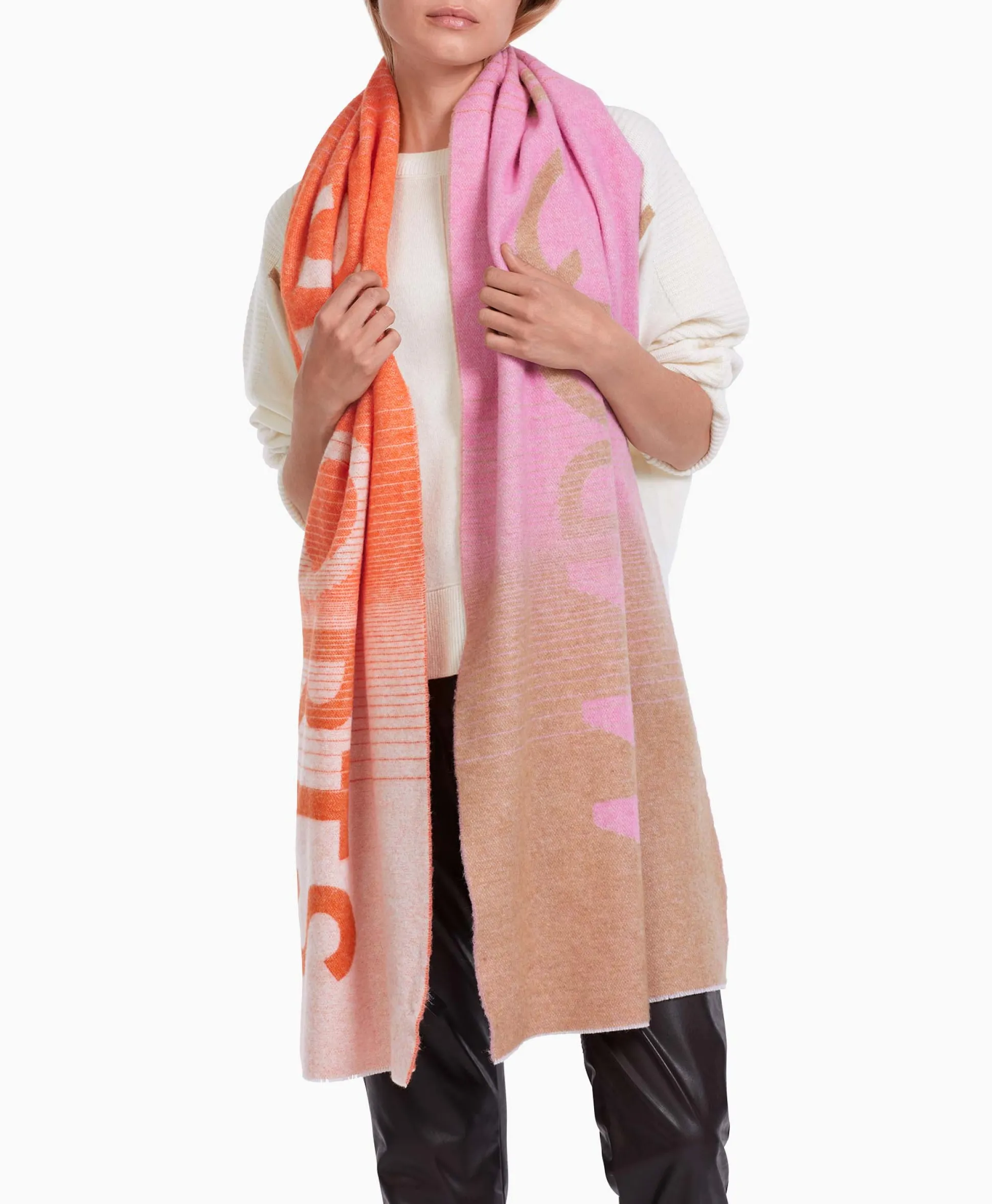 Hot Sjaal Vs B4.10 Z34 Print + 2 Kleurig Dames Sjaals