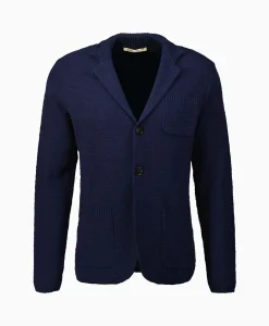 Cheap Jack Knit With Rib Details Blauw Heren Jassen