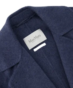 Online Jas Mantel 100shmere Midden Blauw Dames Jassen