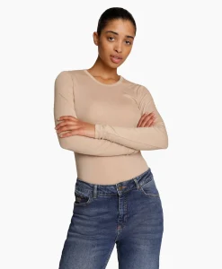 Shop Longsleeve Lutest Zand Dames T-Shirts & Tops