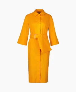 Best Midi Jurk Adea-J5Zn01 Oranje Dames Jurken