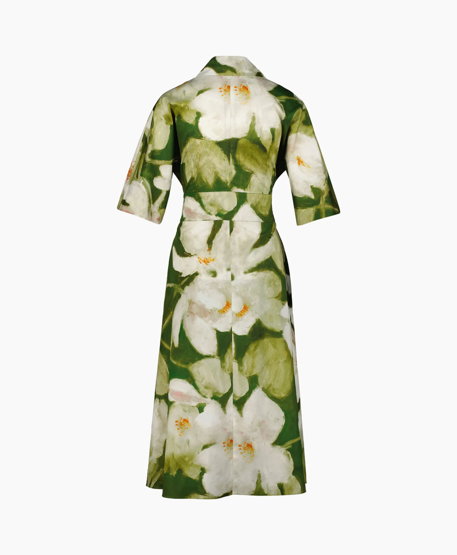 Discount Midi Jurk Akim-J3Ap08 Groen Dames Jurken