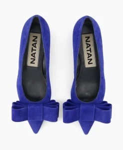 Best Sale Ballerina Cam Electrico Leder Blauw Dames Instappers