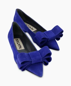 Best Sale Ballerina Cam Electrico Leder Blauw Dames Instappers