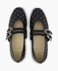 Clearance Ballerina Gisele Grace Studs Zwart Dames Instappers