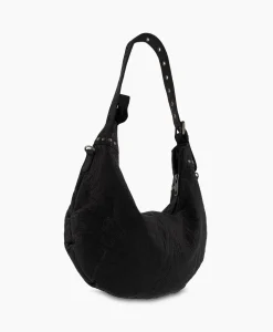 Flash Sale Crossbody Tas Dagmar Rivet Washed Black Zwart Dames Tassen