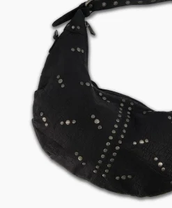 Flash Sale Crossbody Tas Dagmar Rivet Washed Black Zwart Dames Tassen