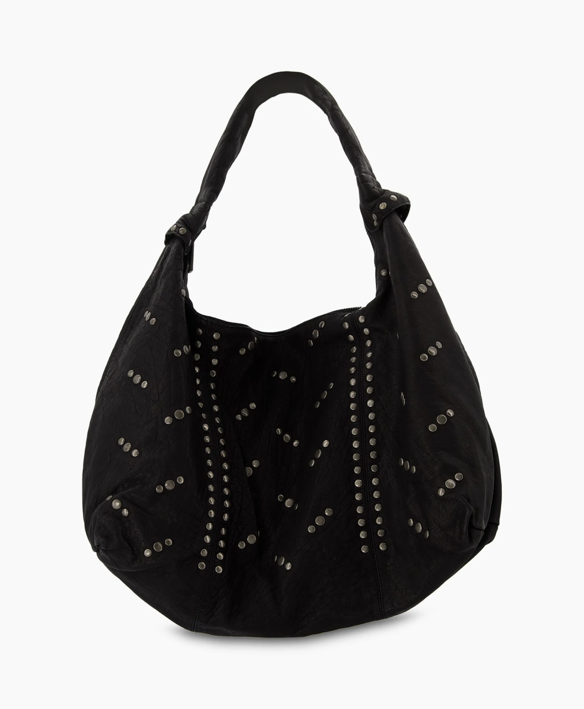 Discount Crossbody Tas Maxi Dandy Rivet Washed Black Zwart Dames Tassen