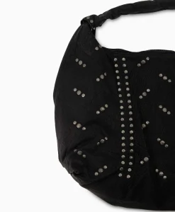 Discount Crossbody Tas Maxi Dandy Rivet Washed Black Zwart Dames Tassen