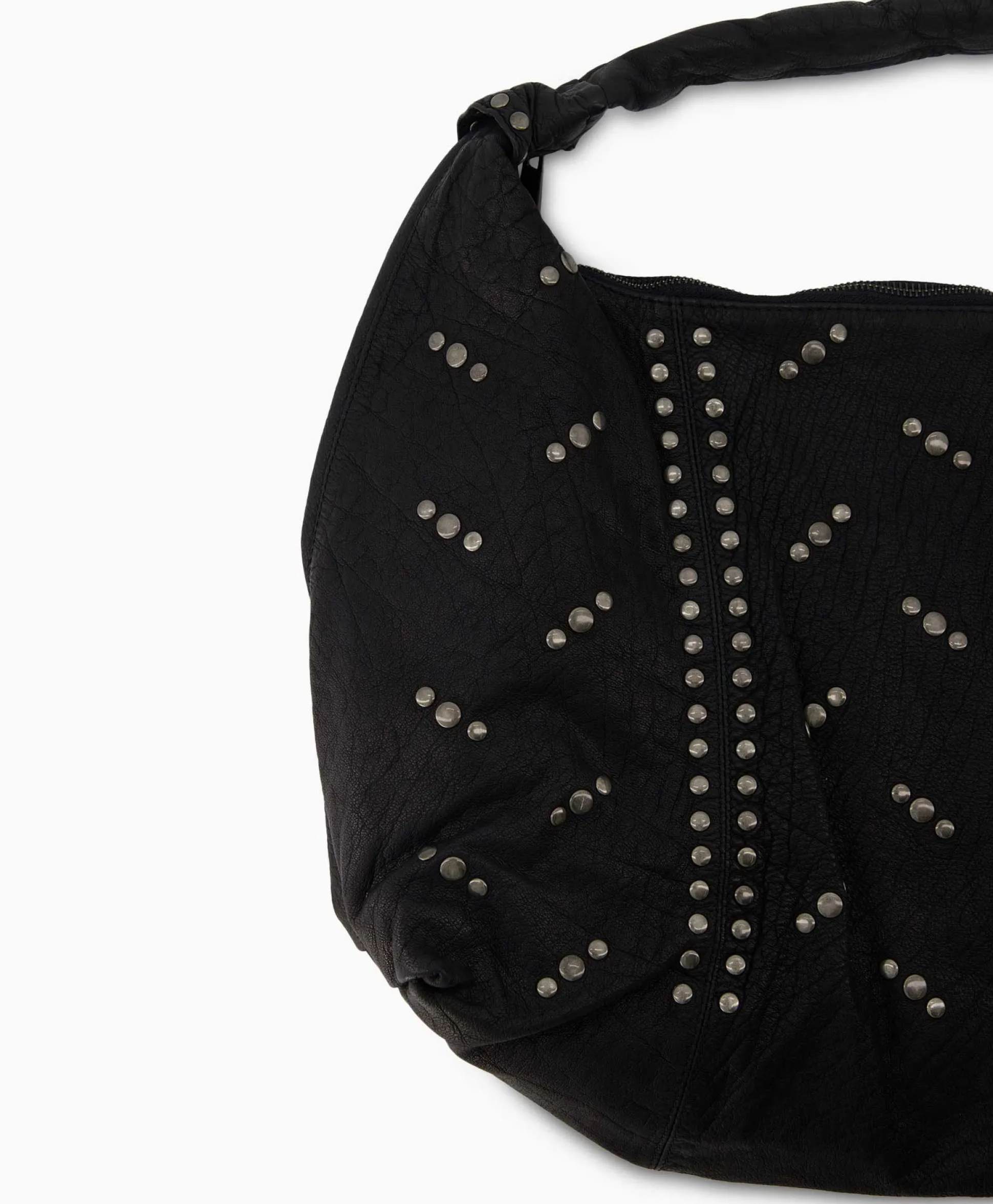 Discount Crossbody Tas Maxi Dandy Rivet Washed Black Zwart Dames Tassen