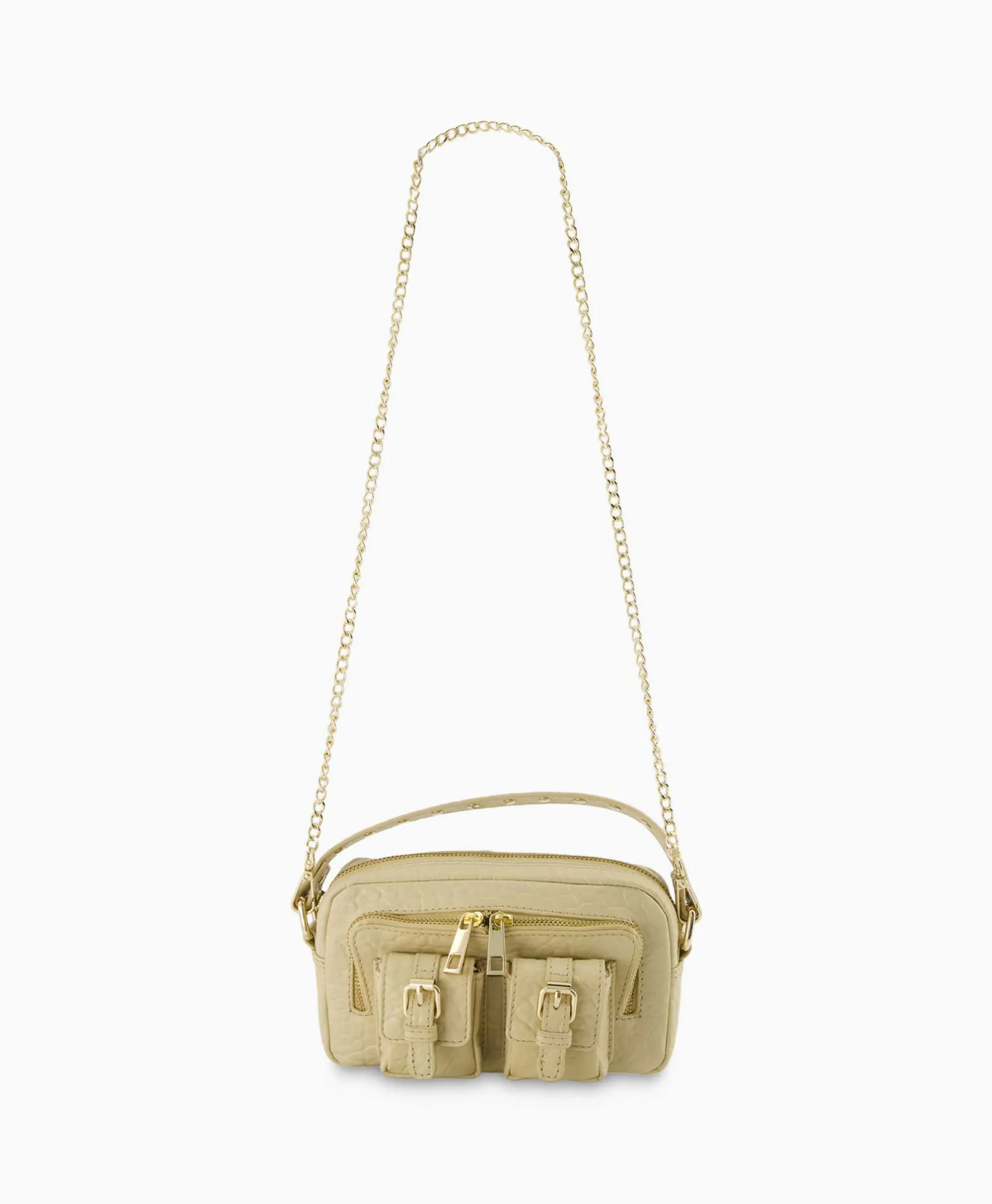 Online Schouder / Hand Tas Helena Buckle New Zealand Beige Dames Tassen