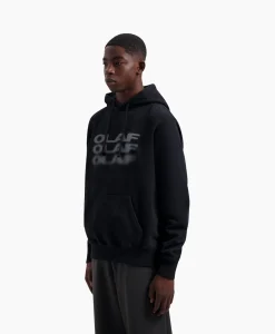 Cheap Hoodie Blur Logo Zwart Heren Truien
