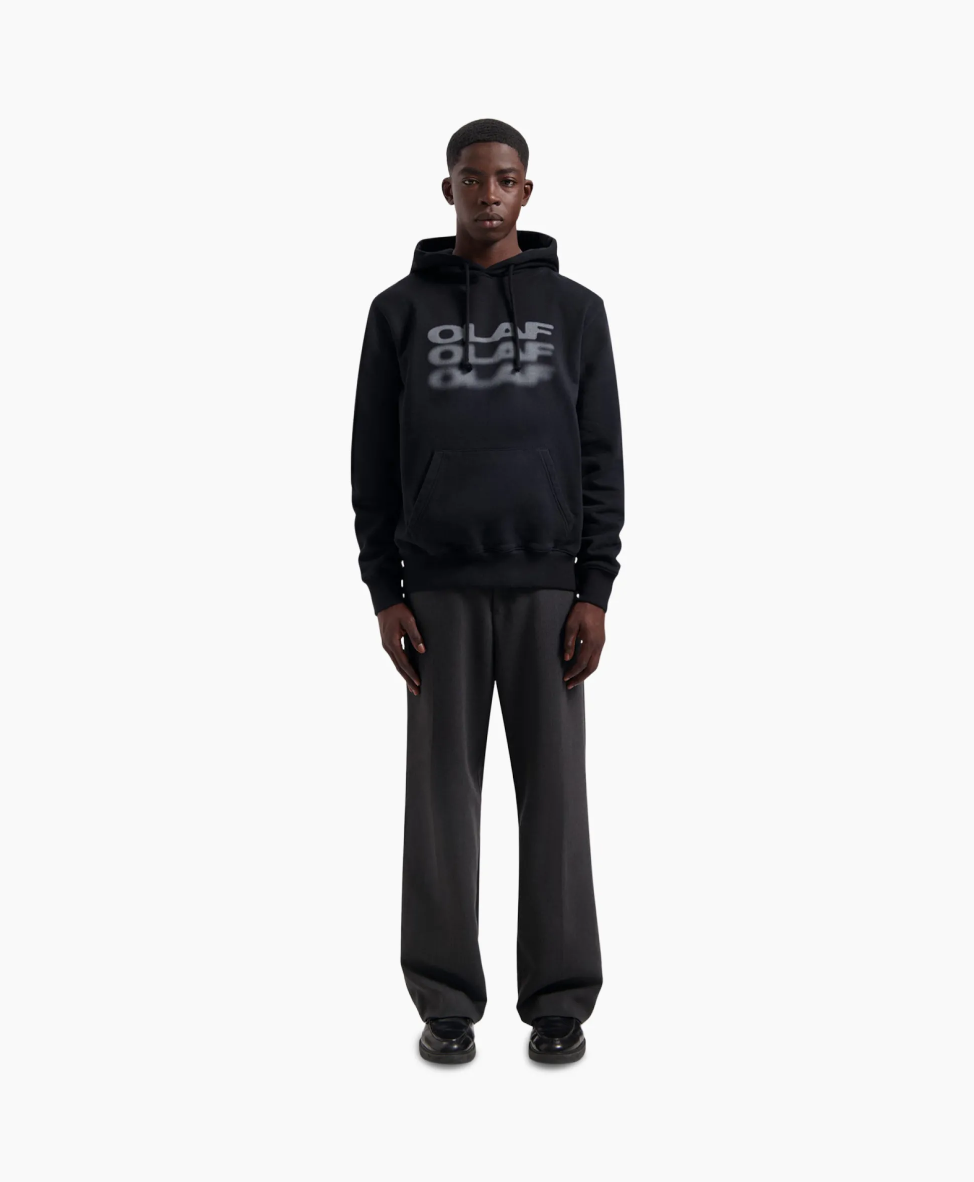 Cheap Hoodie Blur Logo Zwart Heren Truien