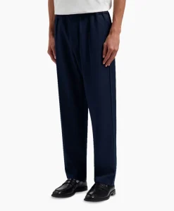 Sale Pantalon Pintuck Donker Blauw Heren Broeken