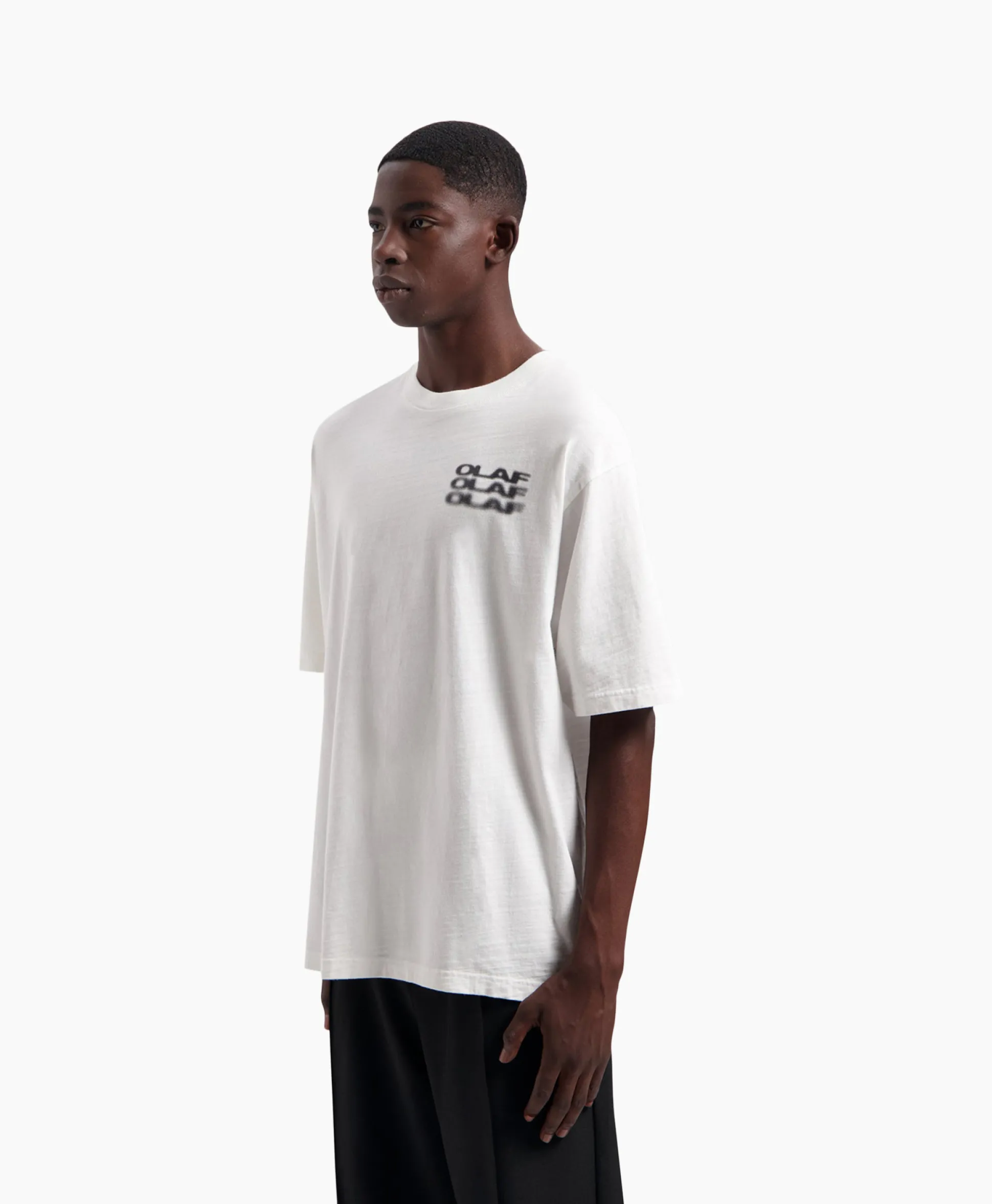 Cheap T-Shirt Blur Logo Wit Heren T-Shirts