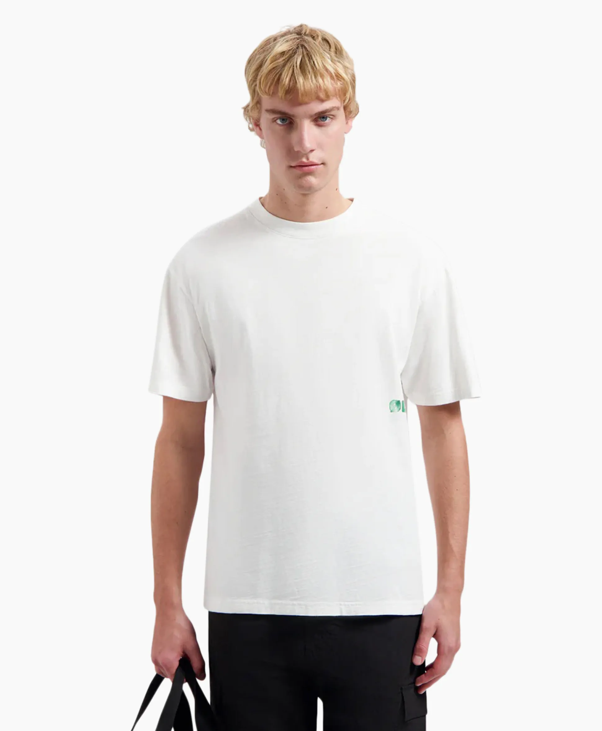 Clearance T-Shirt Korte Mouw Watercolor Logo Slub Off White Heren T-Shirts