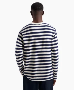 Outlet T-Shirt Stripe Sans Ls Wit Heren T-Shirts