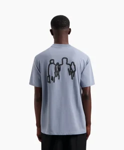 New T-Shirt Transit Tee Blauw Heren T-Shirts