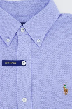 Discount Overhemd Oxford Mesh Licht Blauw Heren Overhemden