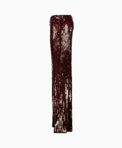 Outlet Pantalon Sequins Low Waist Bordeaux Dames Broeken