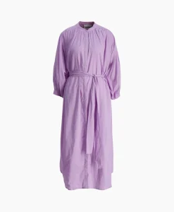 Shop Maxi Jurk Balloon Long Double Layered Lila Dames Jurken