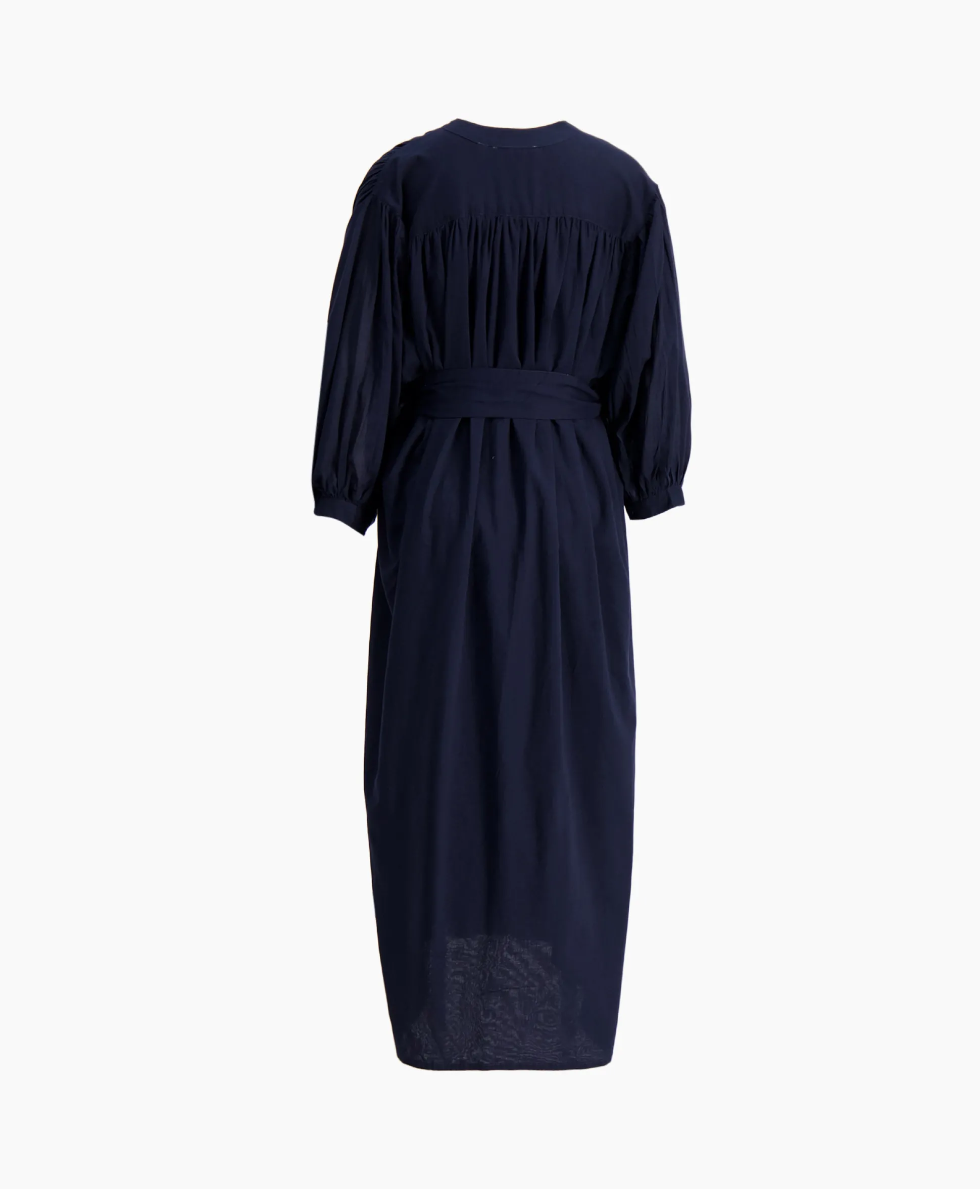 Discount Maxi Jurk Balloon Long Double Layered Donker Blauw Dames Jurken