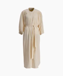 Outlet Maxi Jurk Balloon Long Double Layered Beige Dames Jurken