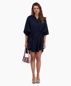 Cheap Mini Jurk Balloon Short Double Layered Donker Blauw Dames Jurken