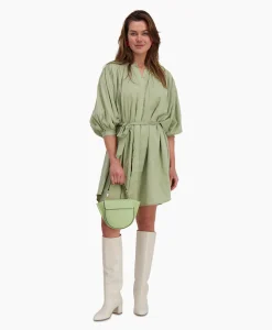 Shop Mini Jurk Balloon Short Double Layered Licht Groen Dames Jurken