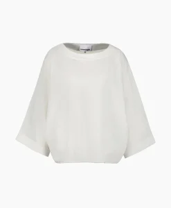 Hot Top Moorea Linen Off White Dames T-Shirts & Tops