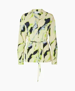 Best Blouse Lilian Ls Aop Shirt B Goud Dames Blouses