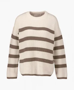 Discount Gebreide Trui Bloomie Ls Knit O-Neck B Noos Beige Dames Truien