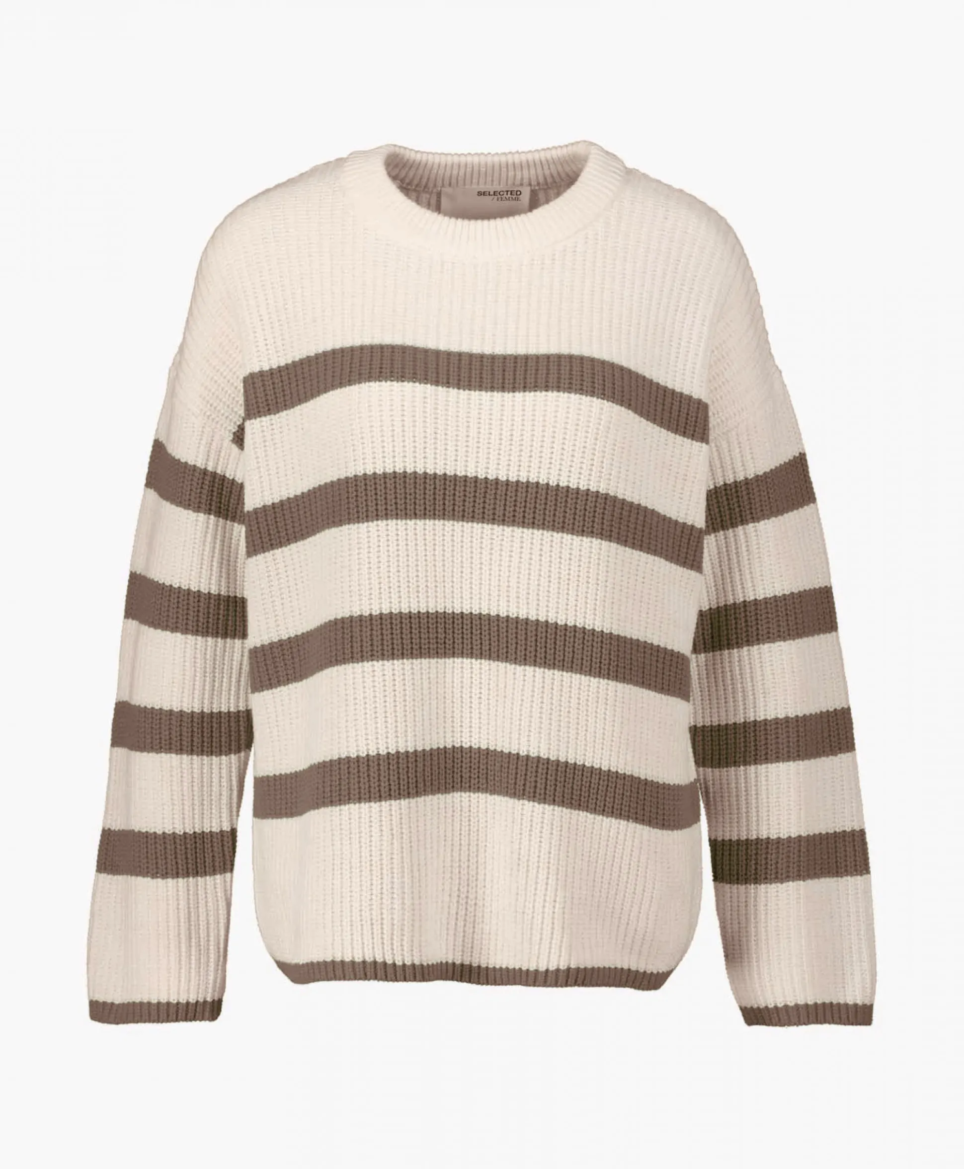 Discount Gebreide Trui Bloomie Ls Knit O-Neck B Noos Beige Dames Truien