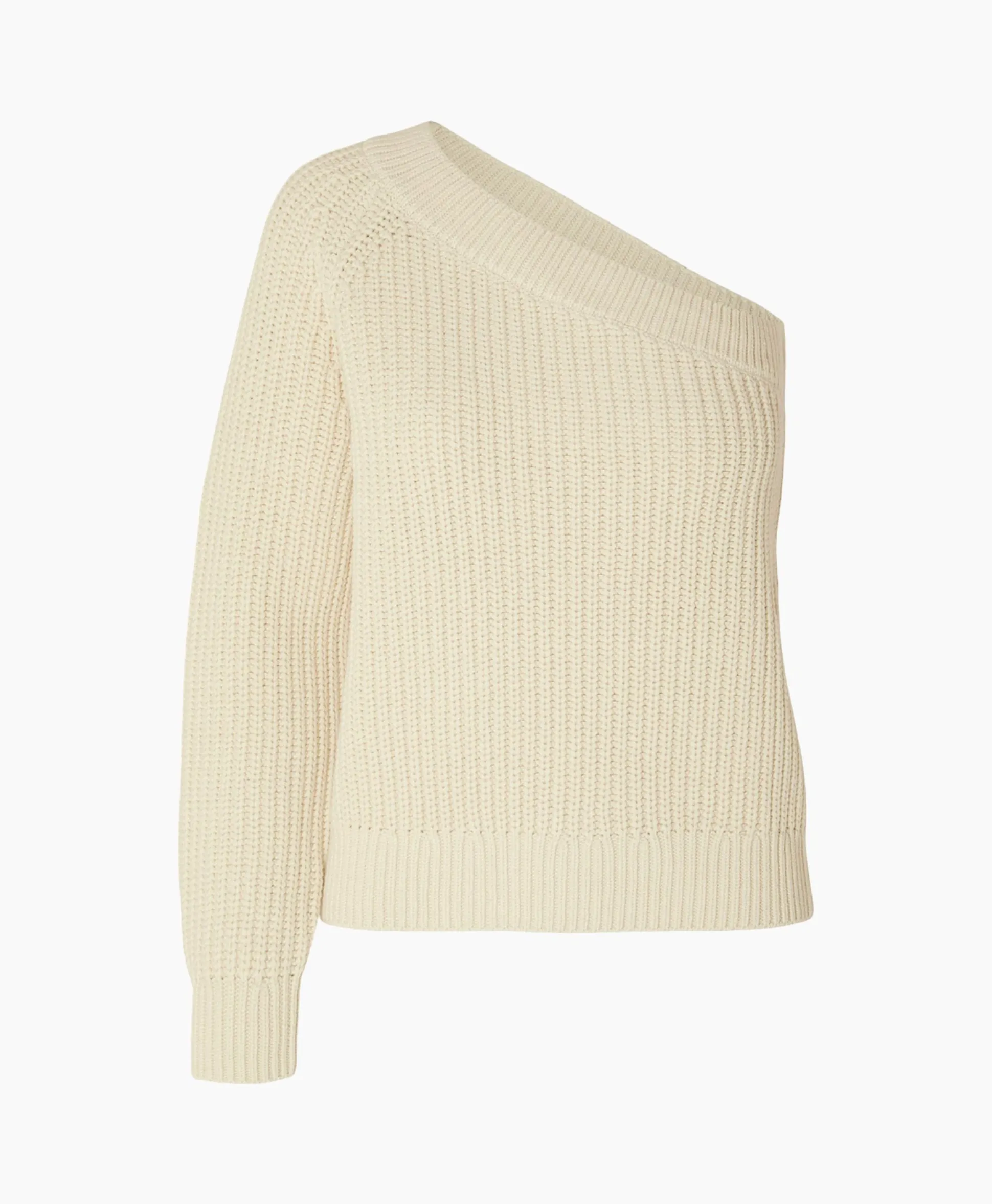 Outlet Gebreide Trui Sedora Ls Knit One Shoulder Off White Dames Truien
