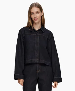 Cheap Jack Lisa Boxy Denim Jacket D2 Donker Blauw Dames Jassen