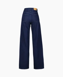 Hot Jeans Marley-Bea Hw Mid Blue Wide Jean Blauw Dames Broeken