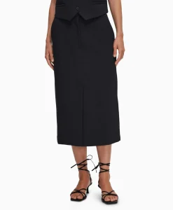 Shop Midi Rok Rita Hw Long Skirt Dsm Donker Blauw Dames Rokken