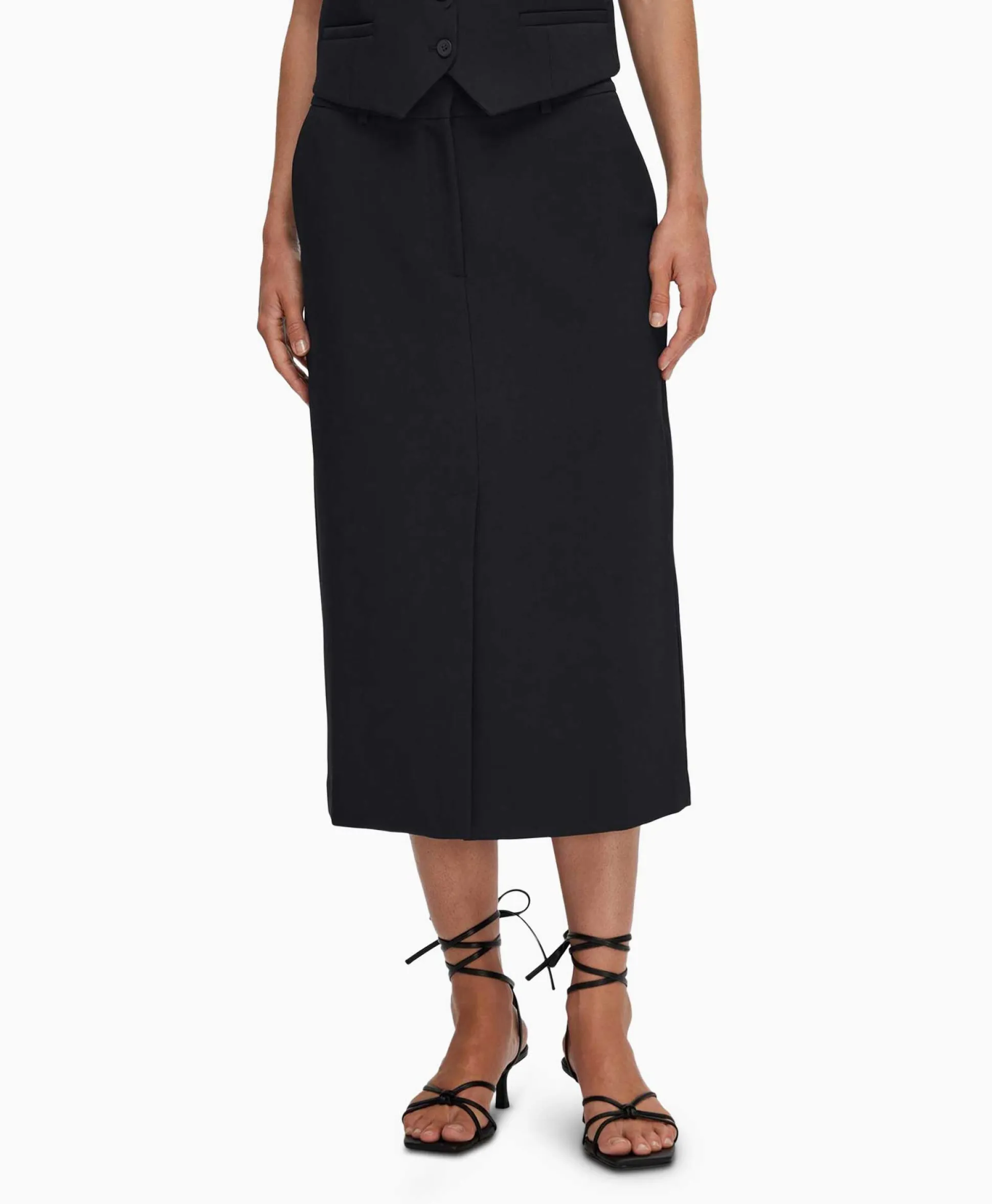 Shop Midi Rok Rita Hw Long Skirt Dsm Donker Blauw Dames Rokken