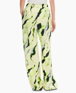 Flash Sale Pantalon Lilian Hw Aop Wide Pant B Goud Dames Broeken