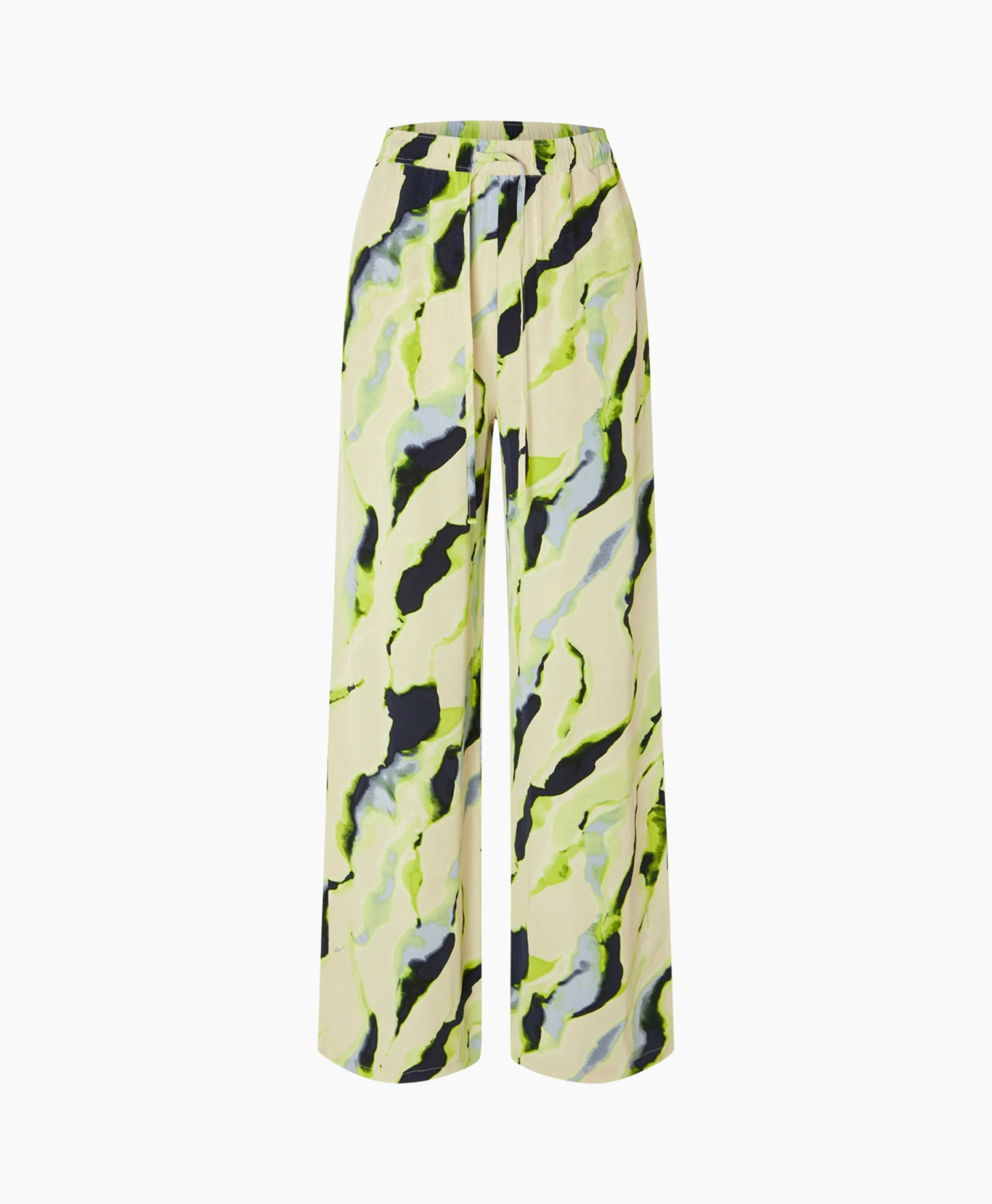 Flash Sale Pantalon Lilian Hw Aop Wide Pant B Goud Dames Broeken