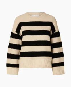 Sale Pullover Jill Ls Knit O-Neck Goud Dames Truien