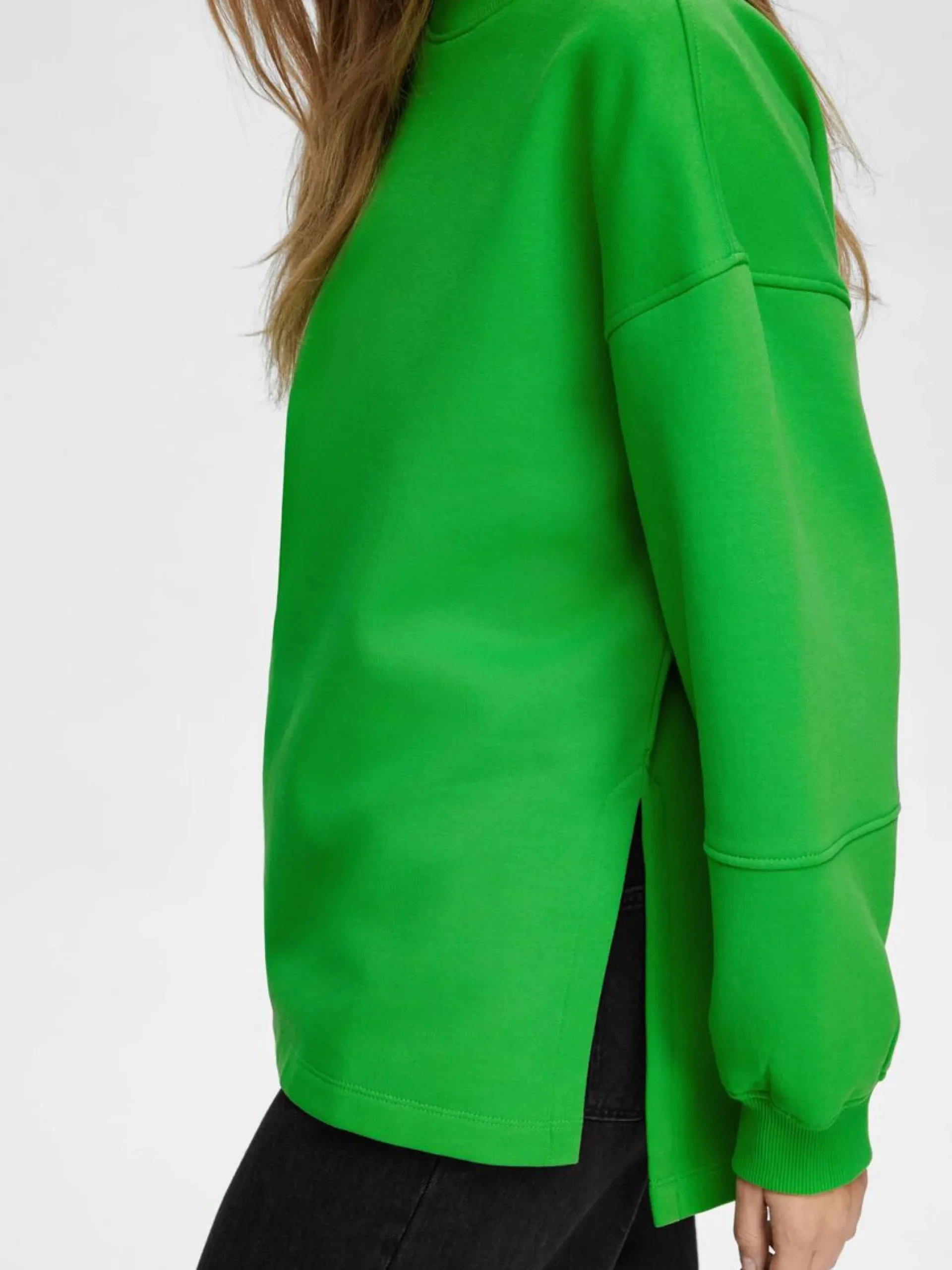 Fashion Pullover Yrsa Ls Crew Neck Sweat Groen Dames Truien