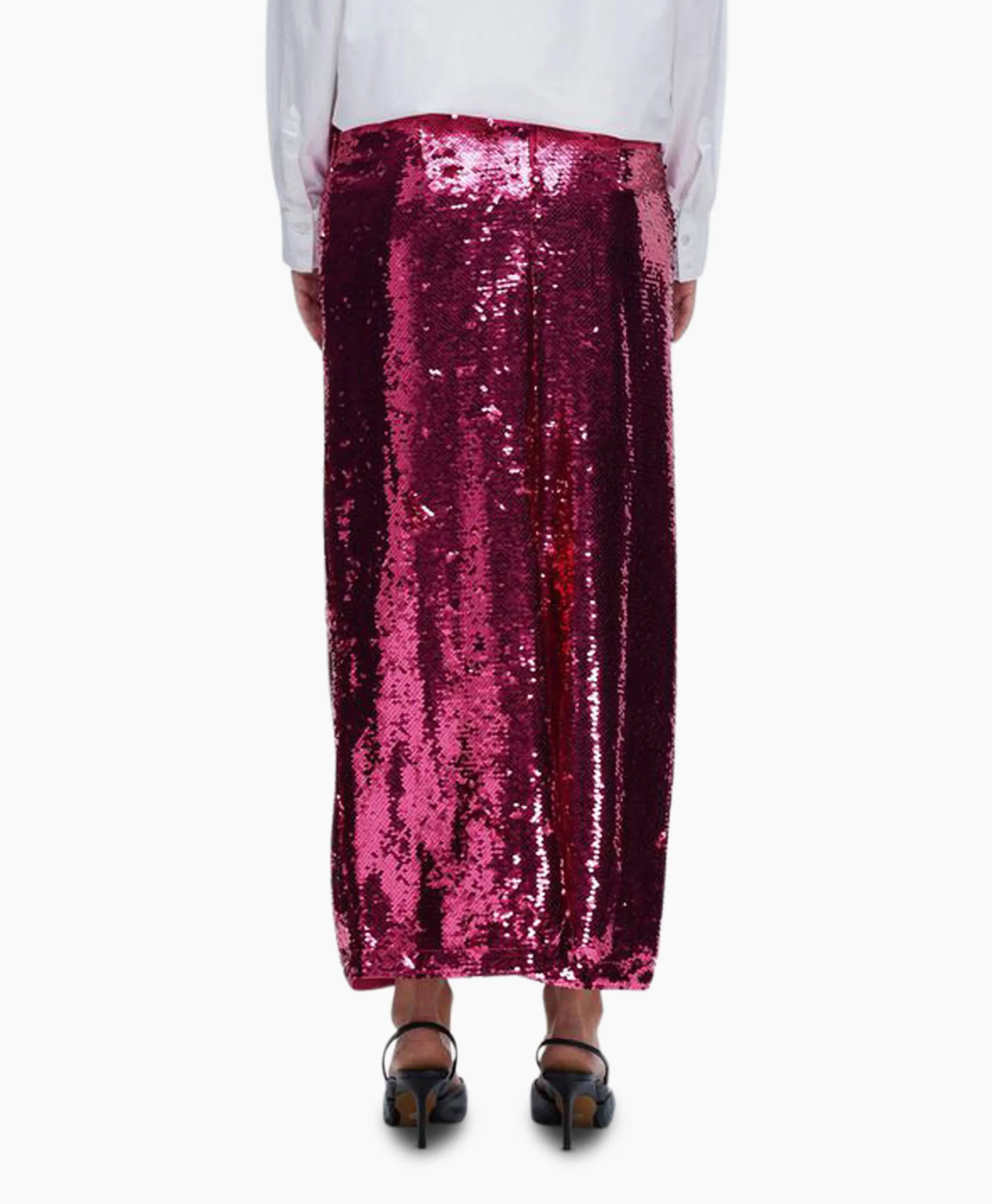 Sale Rok Omina Hw Ankle Sequins Skirt B Pink Dames Rokken